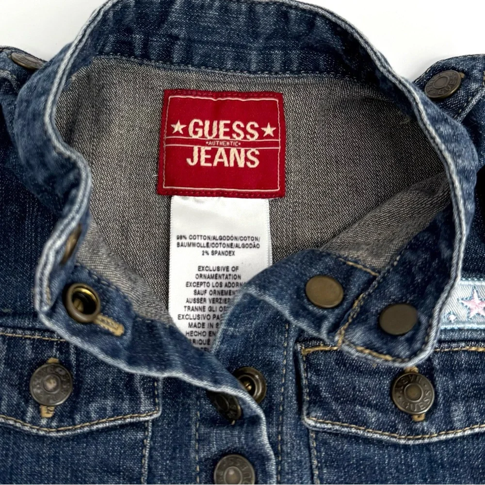 Guess Jeans Baby Girl Denim Snap‎ Button Front Dress 24 Months